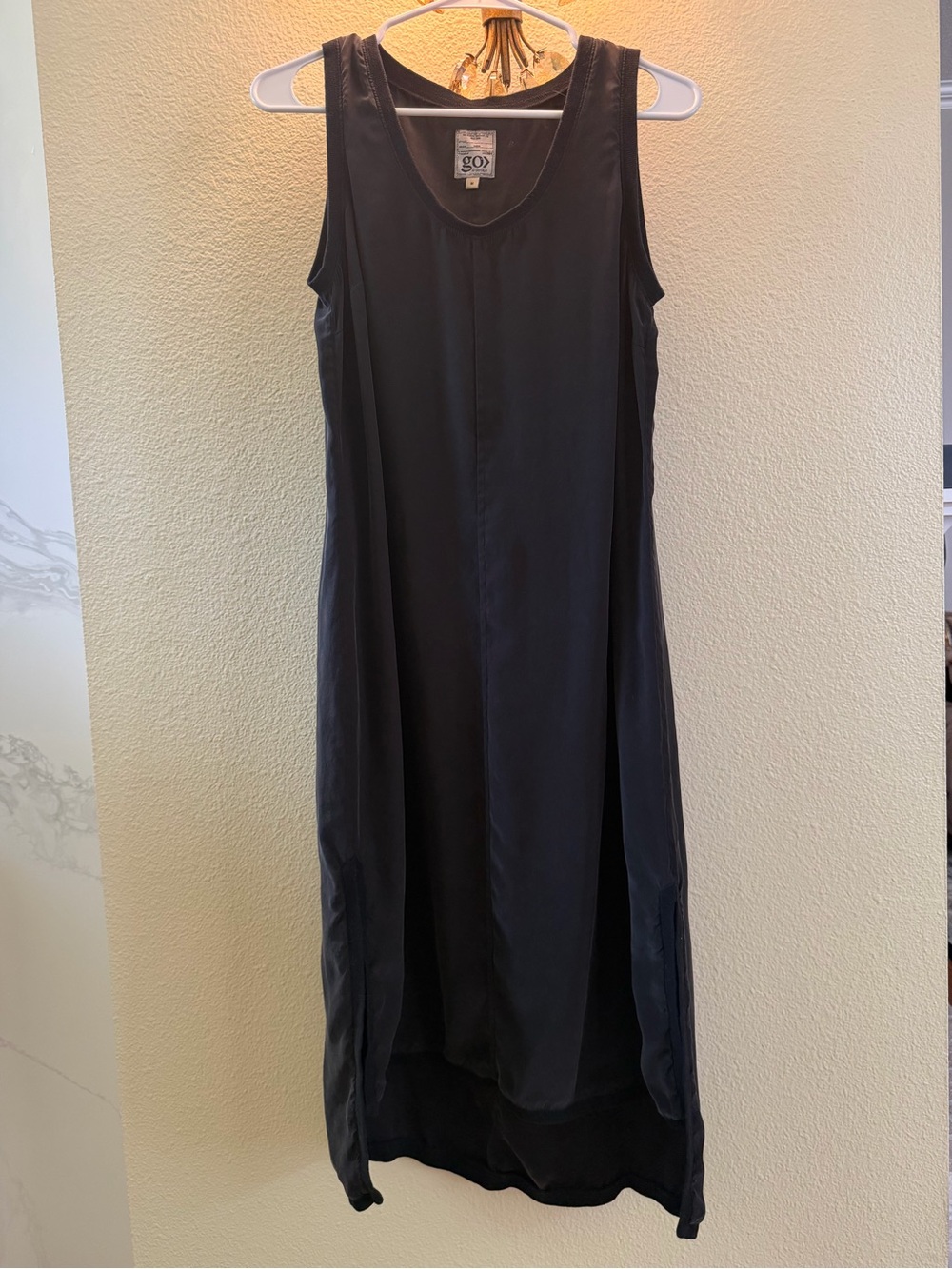 Go by GoSilk Black Sleeveless Maxi Dress